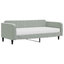 daybed med madras 100x200 cm velour lysegrå