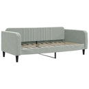 daybed med madras 100x200 cm velour lysegrå