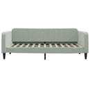 daybed med madras 100x200 cm velour lysegrå