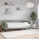 daybed med madras 100x200 cm velour lysegrå