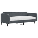 daybed med madras 100x200 cm velour mørkegrå
