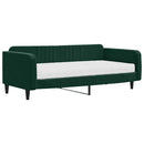 daybed med madras 100x200 cm velour mørkegrøn