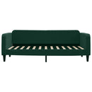 daybed med madras 100x200 cm velour mørkegrøn