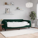 daybed med madras 100x200 cm velour mørkegrøn