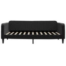 daybed med madras 100x200 cm velour sort