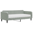 daybed med madras 90x190 cm velour lysegrå