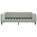daybed med madras 90x190 cm velour lysegrå