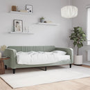 daybed med madras 90x190 cm velour lysegrå