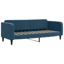 daybed med udtræk 80x200 cm velour blå