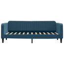 daybed med udtræk 80x200 cm velour blå