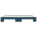 daybed med udtræk 80x200 cm velour blå