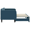 daybed med udtræk 80x200 cm velour blå