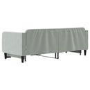 daybed med udtræk 80x200 cm velour lysegrå