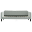 daybed med udtræk 80x200 cm velour lysegrå