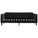 daybed med udtræk 80x200 cm velour sort