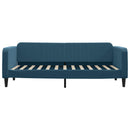 daybed med udtræk 90x200 cm velour blå