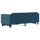 daybed med udtræk 90x200 cm velour blå