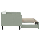 daybed med udtræk 90x200 cm velour lysegrå