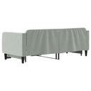 daybed med udtræk 90x200 cm velour lysegrå