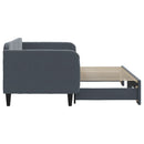 daybed med udtræk 90x200 cm velour mørkegrå