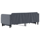 daybed med udtræk 90x200 cm velour mørkegrå