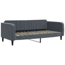 daybed med udtræk 90x200 cm velour mørkegrå