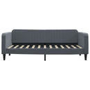 daybed med udtræk 90x200 cm velour mørkegrå