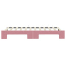 daybed med udtræk 90x200 cm velour lyserød