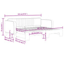 daybed med udtræk 90x200 cm velour lyserød