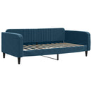 daybed med udtræk 100x200 cm velour blå