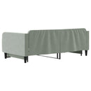 daybed med udtræk 100x200 cm velour lysegrå
