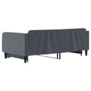 daybed med udtræk 100x200 cm velour mørkegrå