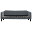 daybed med udtræk 100x200 cm velour mørkegrå