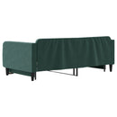 daybed med udtræk 100x200 cm velour mørkegrøn
