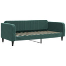 daybed med udtræk 100x200 cm velour mørkegrøn