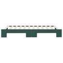 daybed med udtræk 100x200 cm velour mørkegrøn