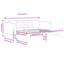 daybed med udtræk 100x200 cm velour mørkegrøn