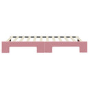 daybed med udtræk 100x200 cm velour lyserød