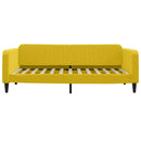 daybed med udtræk 100x200 cm velour gul