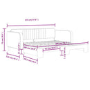 daybed med udtræk 100x200 cm velour gul