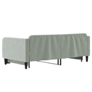 daybed med udtræk 90x190 cm velour lysegrå
