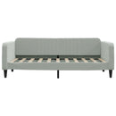daybed med udtræk 90x190 cm velour lysegrå