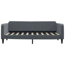 daybed med udtræk 90x190 cm velour mørkegrå