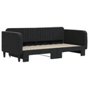 daybed med udtræk 90x190 cm velour sort