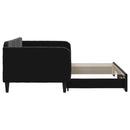 daybed med udtræk 90x190 cm velour sort