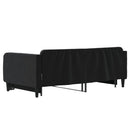 daybed med udtræk 90x190 cm velour sort