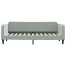 daybed med udtræk og skuffer 80x200 cm velour lysegrå