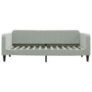 daybed med udtræk og skuffer 90x200 cm velour lysegrå