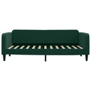 daybed med udtræk og skuffer 90x200 cm velour mørkegrøn