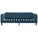 daybed med udtræk og skuffer 100x200 cm velour blå